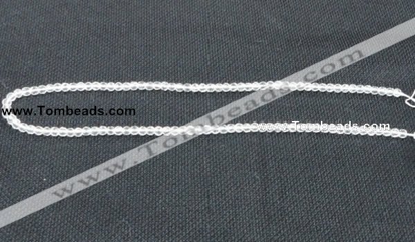 CNC50 15.5 inches 4mm faceted round grade A natural white crystal beads