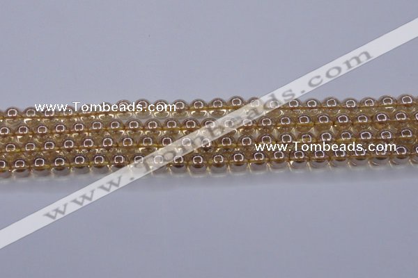 CNC501 15.5 inches 6mm round dyed natural white crystal beads