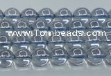 CNC508 15.5 inches 4mm round dyed natural white crystal beads