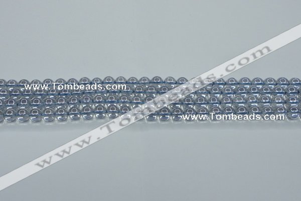 CNC508 15.5 inches 4mm round dyed natural white crystal beads