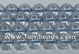 CNC509 15.5 inches 6mm round dyed natural white crystal beads