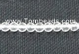 CNC51 15.5 inches 6mm faceted round grade A natural white crystal beads