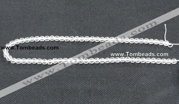 CNC51 15.5 inches 6mm faceted round grade A natural white crystal beads