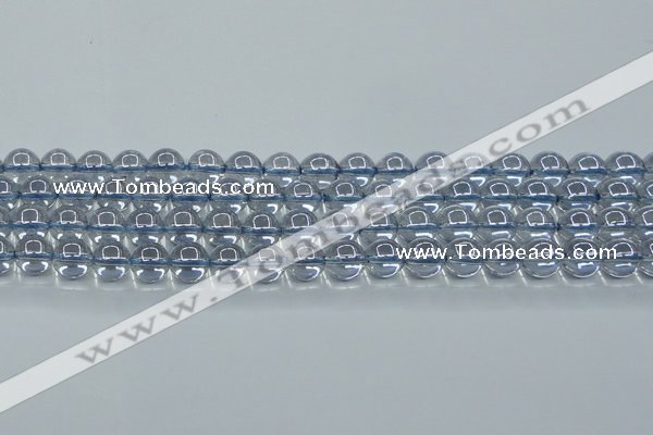 CNC512 15.5 inches 12mm round dyed natural white crystal beads