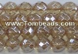 CNC519 15.5 inches 10mm faceted round dyed natural white crystal beads