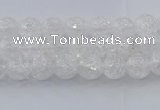 CNC550 15.5 inches 4mm round natural crackle white crystal beads