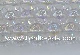 CNC571 15.5 inches 8mm round plated natural white crystal beads