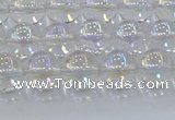 CNC571 15.5 inches 8mm round plated natural white crystal beads