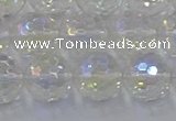 CNC604 15.5 inches 12mm faceted round plated natural white crystal beads