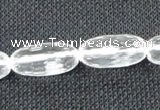 CNC66 10*20mm faceted rice grade A natural white crystal beads