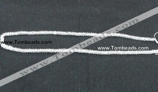 CNC68 2*4mm faceted rondelle grade A natural white crystal beads