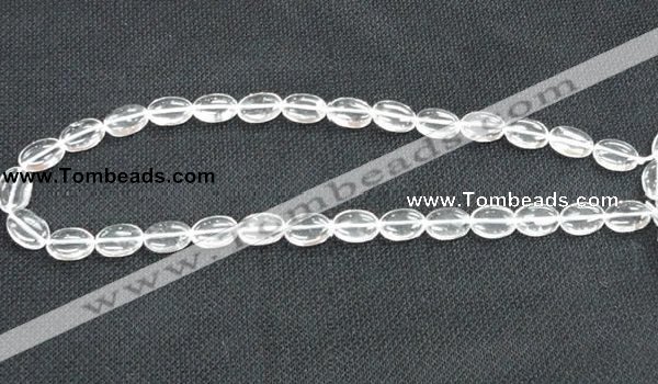 CNC70 15 inches 10*14mm oval grade A natural white crystal beads