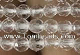 CNC700 15.5 inches 3mm faceted round white crystal beads