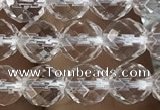 CNC702 15.5 inches 6mm faceted round white crystal beads