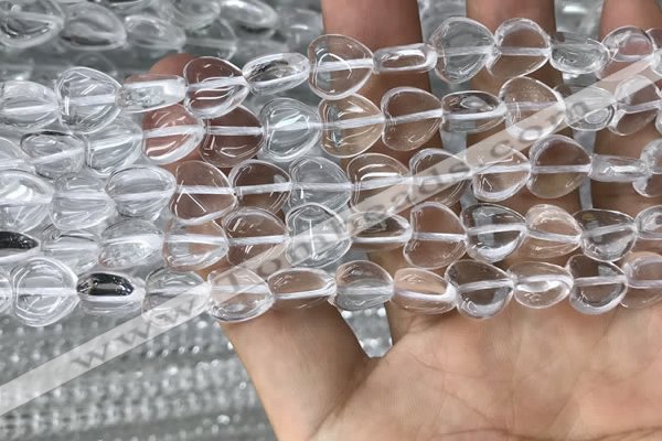 CNC726 15.5 inches 8*8mm heart white crystal beads wholesale