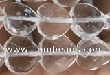 CNC735 15.5 inches 8*8mm faceted heart white crystal beads