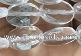 CNC762 15.5 inches 8*12mm faceted oval white crystal beads