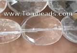 CNC764 15.5 inches 12*16mm faceted oval white crystal beads