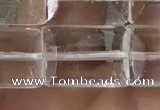 CNC812 15.5 inches 10*14mm faceted rectangle white crystal beads