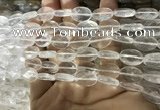 CNC840 15.5 inches 8*12mm faceted oval white crystal beads