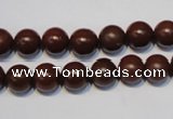 CNE10 15.5 inches 10mm round red stone needle beads wholesale