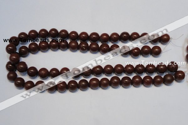 CNE10 15.5 inches 10mm round red stone needle beads wholesale