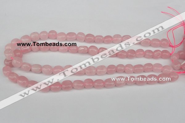 CNG07 15.5 inches 9*12mm nuggets rose quartz gemstone beads