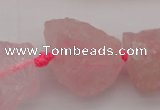 CNG1000 15.5 inches 15*25mm - 25*30mm nuggets rose quartz beads