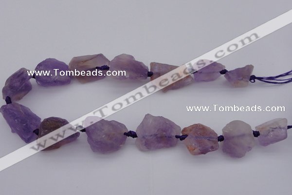 CNG1005 15.5 inches 15*25mm - 25*30mm nuggets amethyst gemstone beads