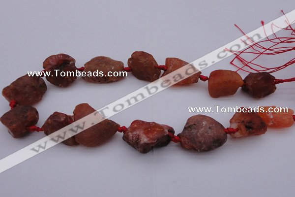 CNG1010 15.5 inches 15*25mm - 25*30mm nuggets red agate beads