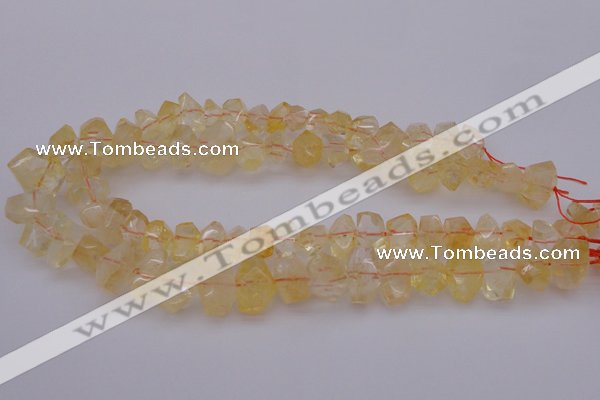CNG1020 15.5 inches 8*12mm - 12*16mm faceted nuggets citrine beads
