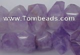 CNG1024 10*14mm - 15*20mm faceted nuggets lavender amethyst beads