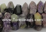 CNG1029 15.5 inches 10*14mm - 15*20mm faceted nuggets charoite beads