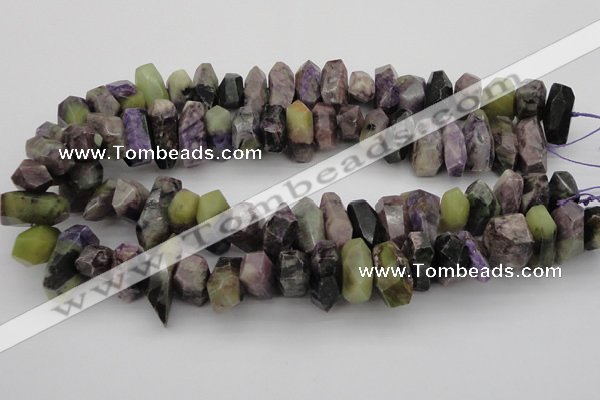 CNG1029 15.5 inches 10*14mm - 15*20mm faceted nuggets charoite beads