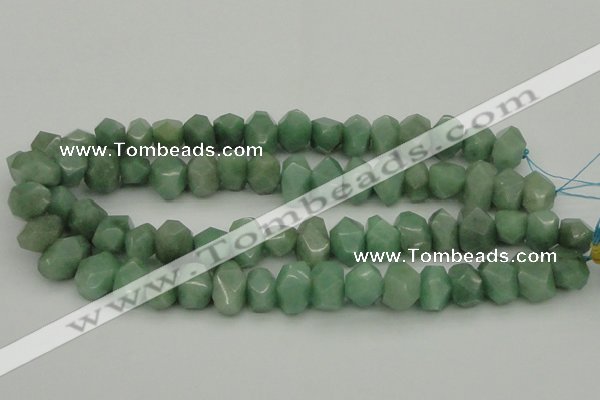 CNG1030 10*14mm - 13*18mm faceted nuggets green aventurine beads