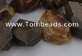 CNG1038 13*18mm - 18*25mm faceted nuggets ammonite fossil beads