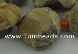 CNG1045 15.5 inches 15*20mm - 25*35mm nuggets inkstone fossil beads