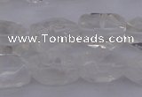 CNG1055 15.5 inches 12*16mm - 15*20mm faceted nuggets white crystal beads