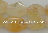 CNG1057 15.5 inches 12*16mm - 15*20mm faceted nuggets citrine beads