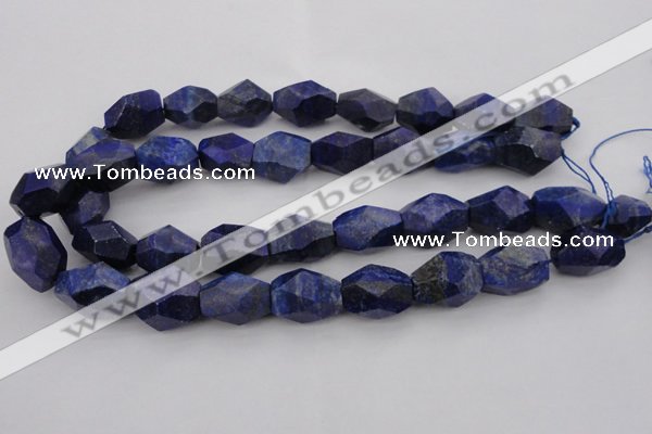 CNG1060 15.5 inches 12*16mm - 15*20mm faceted nuggets lapis lazuli beads