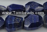 CNG1090 15.5 inches 15*20mm - 18*25mm faceted nuggets lapis lzuli beads