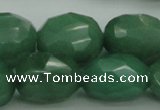 CNG1093 15*20mm - 18*25mm faceted nuggets green aventurine beads