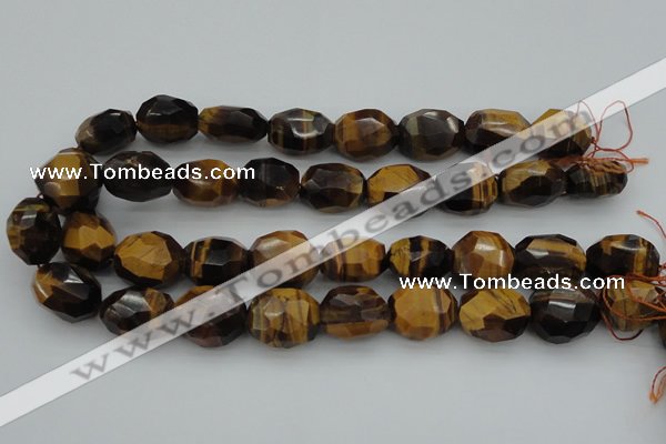 CNG1094 15*20mm - 18*25mm faceted nuggets yellow tiger eye beads