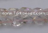 CNG1099 8*12mm - 10*14mm faceted nuggets AB-color white crystal beads