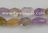 CNG1102 15.5 inches 8*12mm - 10*14mm faceted nuggets mixed quartz beads