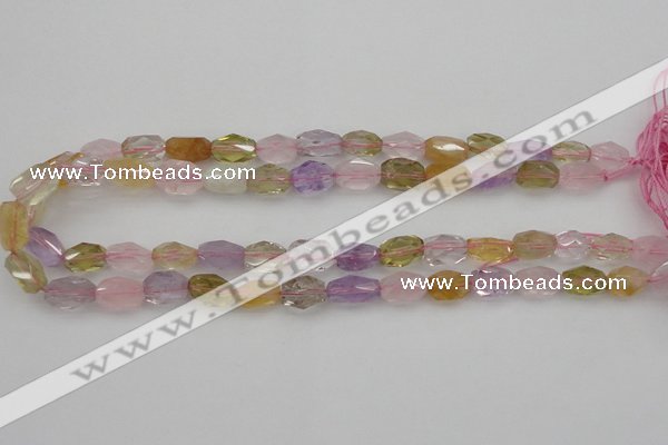 CNG1102 15.5 inches 8*12mm - 10*14mm faceted nuggets mixed quartz beads