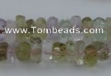 CNG1105 15.5 inches 5*8mm - 6*12mm faceted nuggets mixed quartz beads