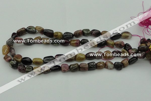 CNG1107 15.5 inches 8*12mm - 10*14mm nuggets tourmaline beads