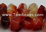 CNG1145 15.5 inches 10*14mm - 15*20mm faceted nuggets red agate beads