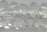 CNG1150 15.5 inches 10*14mm - 15*20mm faceted nuggets white crystal beads